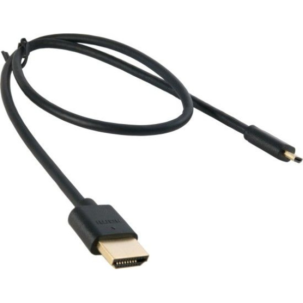 Кабель Extradigital micro HDMI to HDMI, 0.5m, v 2.0, 36 AWG, Gold, PVC